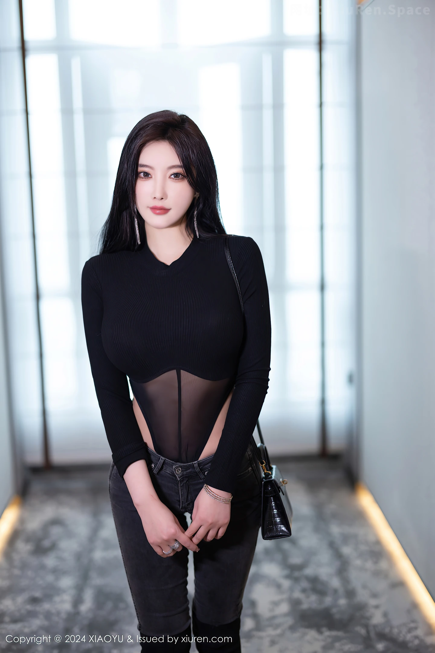 图片[3]-[XiaoYu画语界]Vol.1243 女神杨晨晨Yome性感黑色网状服饰配黑长靴秀丰腴身材诱惑写真81P-秀人网官方网站